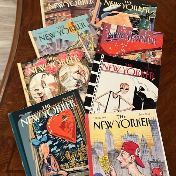 Vintage New Yorker Magazine Covers Only 1994 Set of 44 Artwork Frameable Gifts - Picture 5 of 6